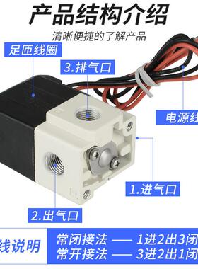 VT307-4G-01二位5G-02高频3D电磁阀6G真空负压VT307V-06控制阀08