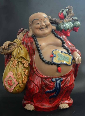石湾公仔陶瓷开业新房招财弥勒佛