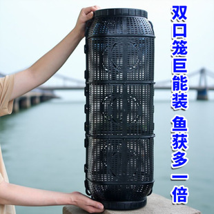 加大新款捕鱼鱼笼双口虾笼鳝鱼鱼网户外泥鳅鱼虾黄鳝笼倒加强网笼