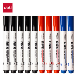 得力文具6817白板笔可擦易擦黑板笔画板笔红蓝写字板笔批发手写