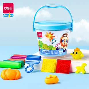 得力7022彩色橡皮泥套装 12色儿童创意手工玩具学生内含工具幼儿园