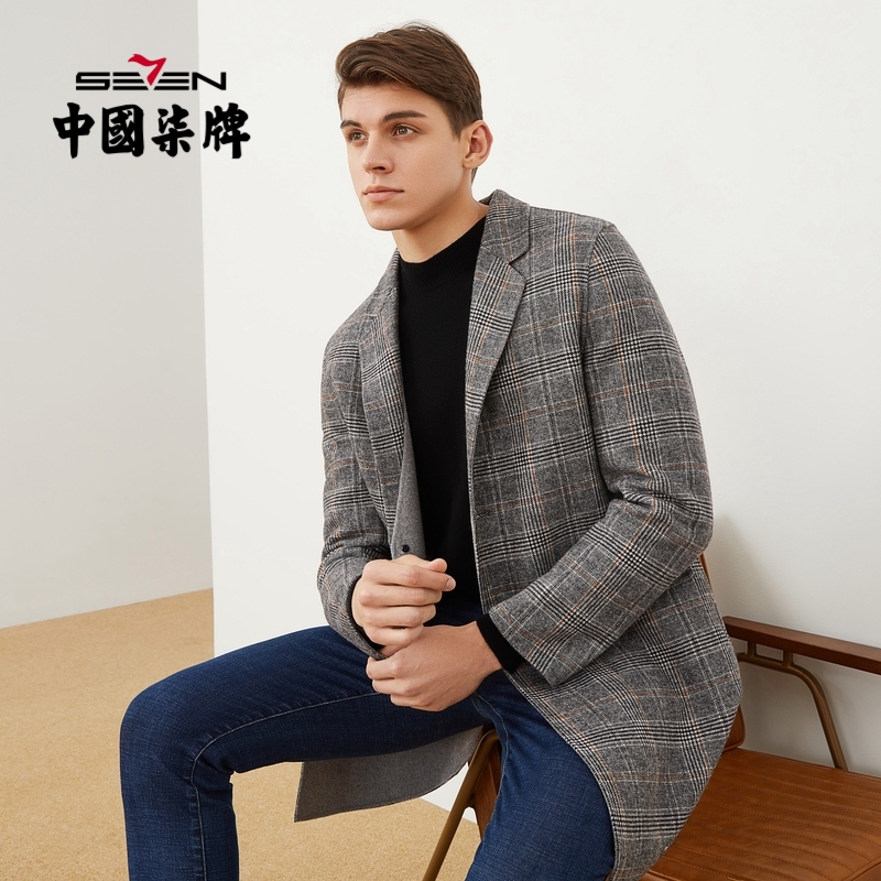 柒牌含羊毛冬季新款复古风大衣