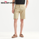 弹力透气青年直筒裤 清凉耐磨沙滩裤 休闲短裤 薄款 清仓 柒牌男装