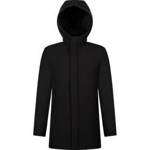 柒牌男士清仓羽绒服商务休闲青年冬季连帽中长厚款夹克羽绒衣外套