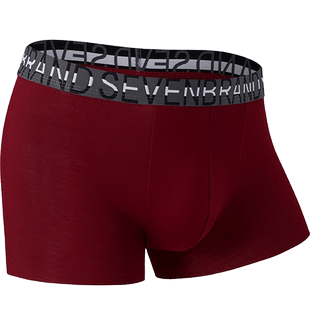 柒牌男清仓内裤男莫代尔平角裤青年抗菌运动短裤红色本命年四角裤