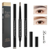 热销货源双头自动旋转眉笔自然持久不易脱色一字眉初学者带眉刷