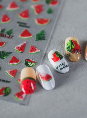 tensor新工艺指甲贴pro薄韧磨砂薄透背胶美甲贴纸夏日西瓜TS753