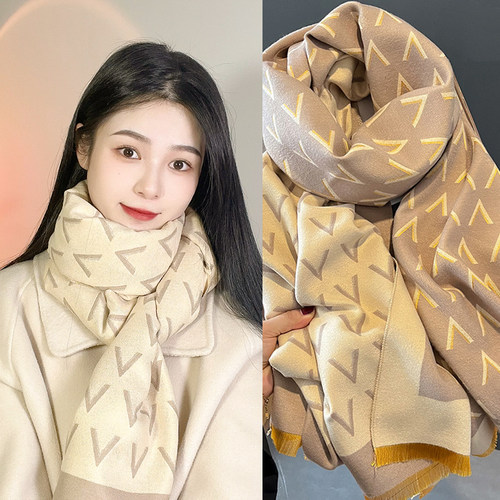 恒源祥2025新款围巾女秋冬季高级