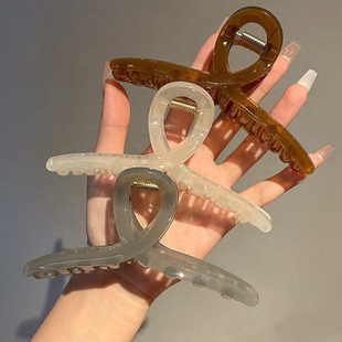 13cm大号后脑勺抓夹女网红发量多交叉一字发夹盘发发爪简约发夹抓