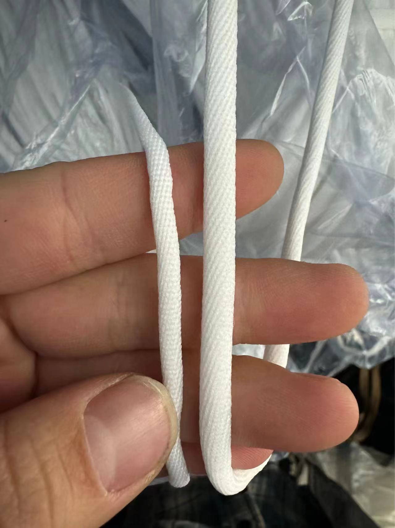 电脑绳高弹3mm尼龙包芯绳电脑绳提花绵纶绳黑白可染彩色5mm包芯绳