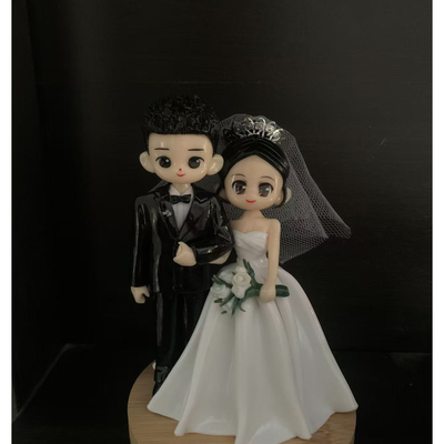 盲盒手工软陶q版人偶定制粘土黏土情侣结婚毕业生日礼物石塑玩偶