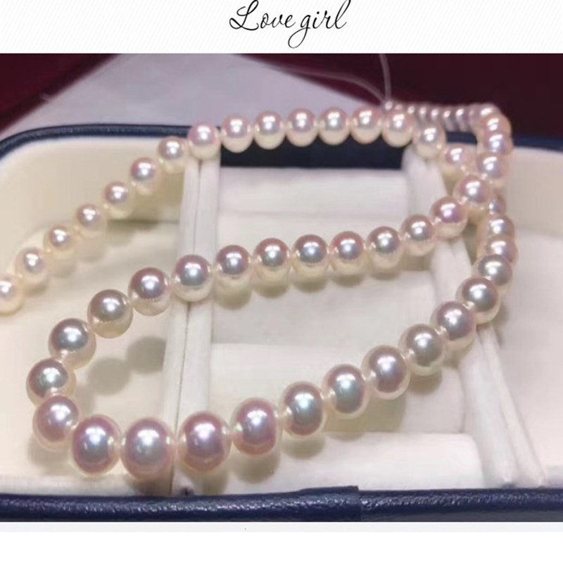 天然珍珠项链锁骨链正圆