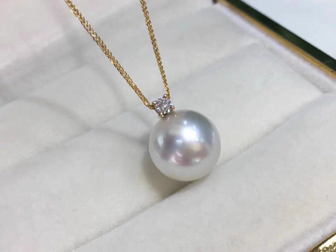 日本珍珠项链王妃款单颗无暇