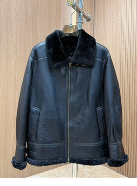 男士冬季保暖皮毛一体原皮原毛夹克外套现货9705