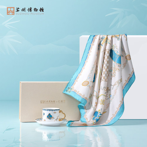 苏州博物馆丝巾杯子礼盒伴手礼