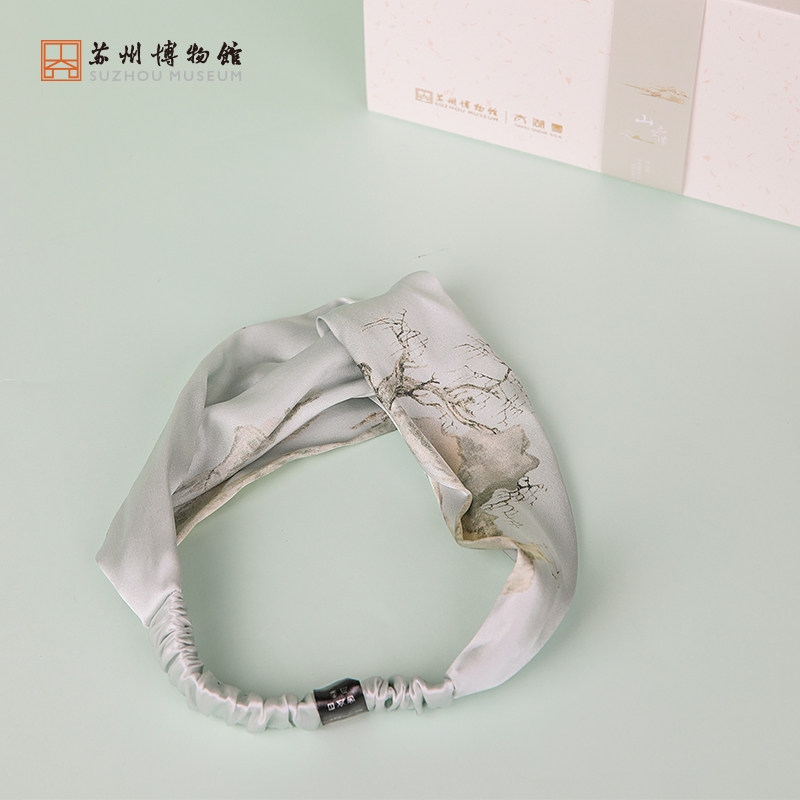 苏州博物馆太湖雪双面简约风发带