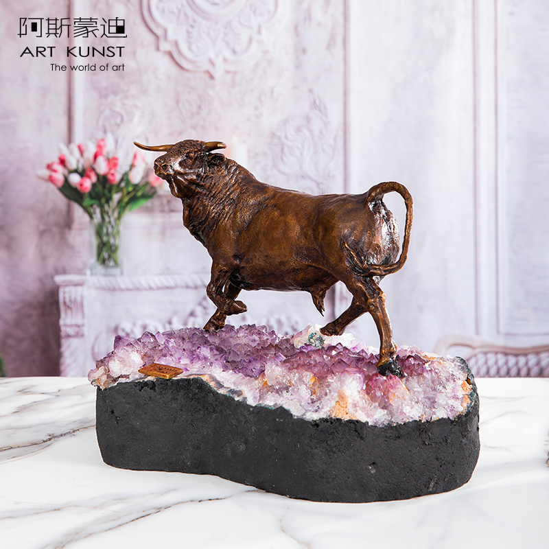 阿斯蒙迪水晶青铜牛西班牙名家
