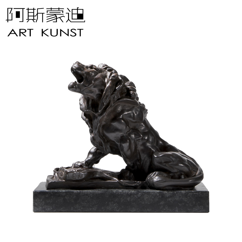 阿斯蒙迪大师罗丹Rodin狮子摆件