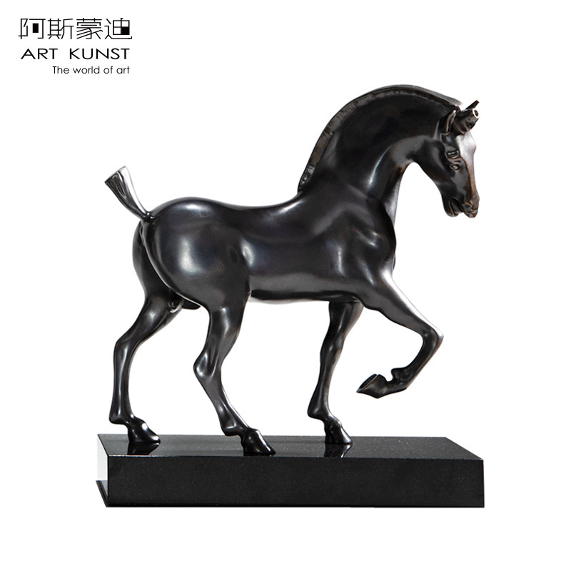 阿斯蒙迪客厅桌面马摆件青铜家居装饰品高端乔迁商务礼品达芬奇,家居饰品,桌面摆件,淘宝优惠券,粉丝福利购,淘宝优惠卷
