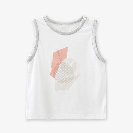 babybean亲豆夏季新品儿童短袖婴儿衣服套头背心清风团扇