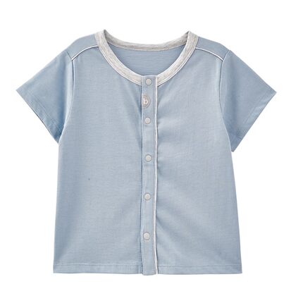 babybean夏季新品亲豆新生儿套装婴儿衣服全开上衣