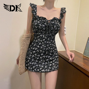 DK女连体泳衣遮肚显瘦