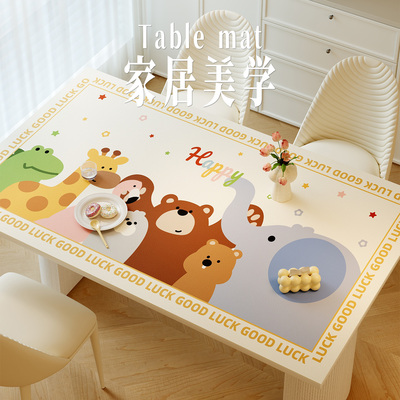 卡通桌垫隔热垫耐高温餐桌垫防油防水防烫高级感桌布桌面保护垫子