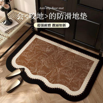 复古轻奢地垫入户门玄关脚垫防滑