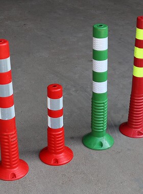傲创塑料警示柱PU立柱隔离公路道路分道安全反光柔软防撞弹力路桩