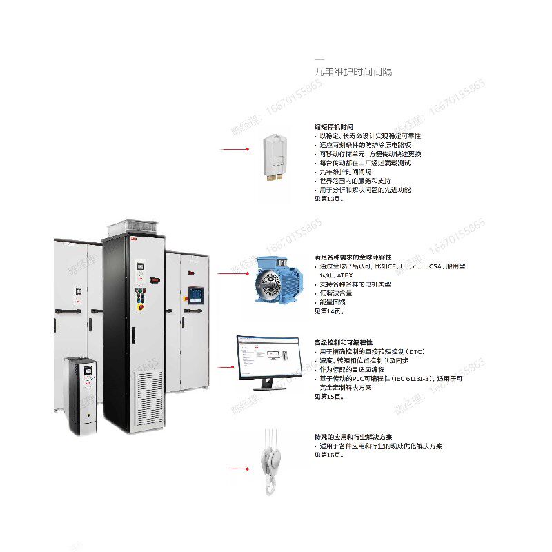 ABB变频器ACS880-01-023A-027A-035A-042A-7/18.5KW22KW30KW37KW