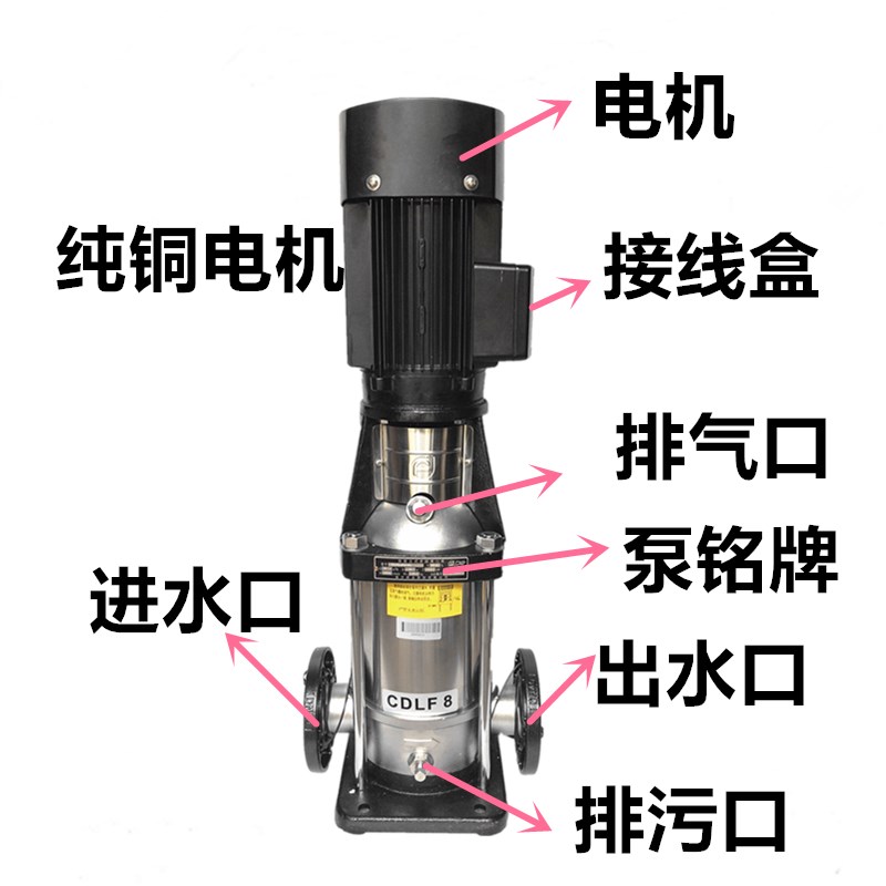南方泵业CDLF1-2-4-5-8-12-20-32-42-65立式轻型不锈钢多级离心泵