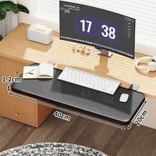 桌面延长板可折叠免打孔延伸置物架桌子侧面延伸板台面夹缝扩展板