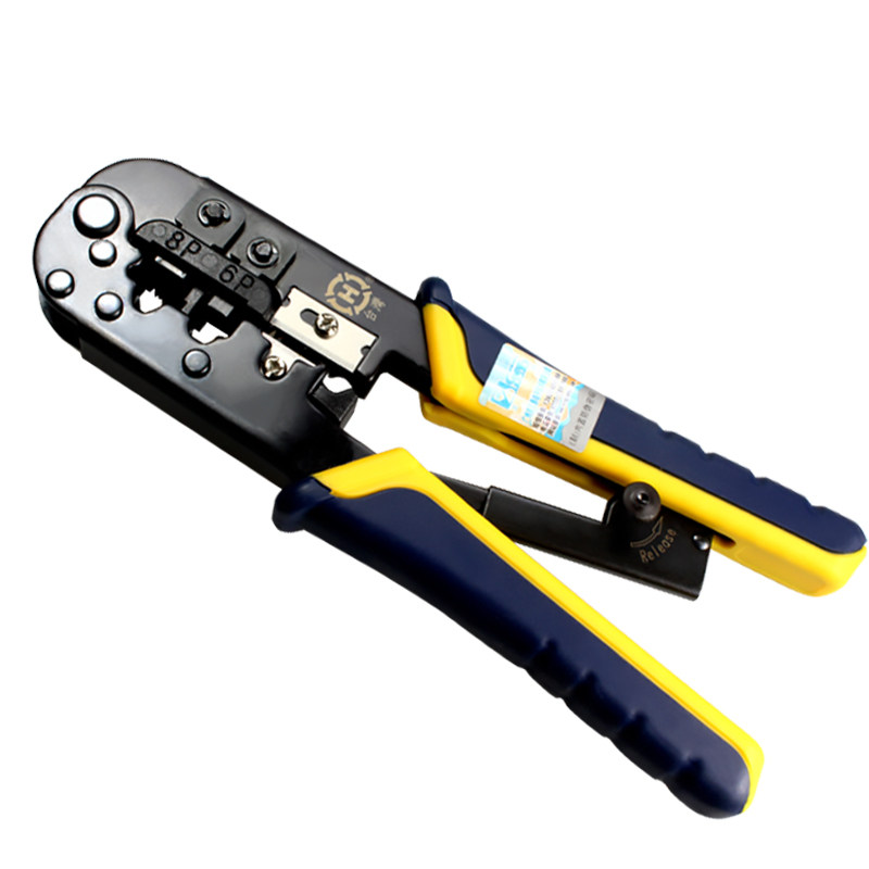 原装台湾三堡HT-568R网线钳子网络压线钳RJ45双用工具送长刀片