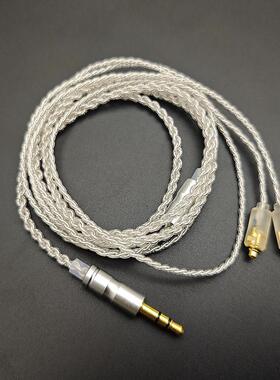 特价福利3.5插头不带麦镀银线 纯铜线混编线轻便软MMCX耳机升级线