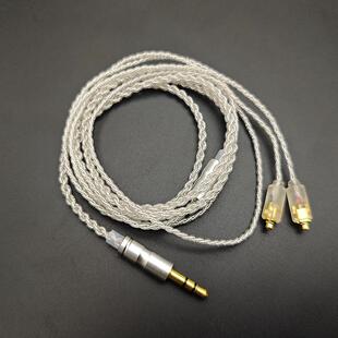 特价福利3.5插头不带麦镀银线 纯铜线混编线轻便软MMCX耳机升级线