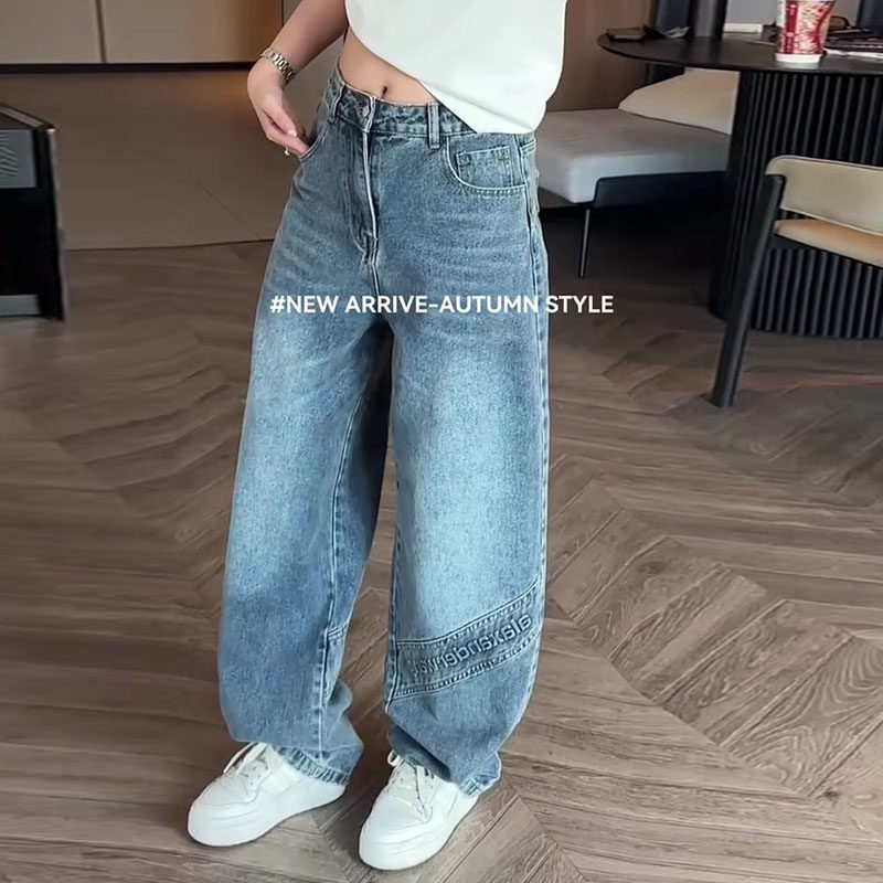 今年流行爆款2026春新款梨形身材高腰宽松显瘦直筒洗水阔腿牛仔裤,女装/女士精品,牛仔裤,淘宝优惠券,粉丝福利购,淘宝优惠卷