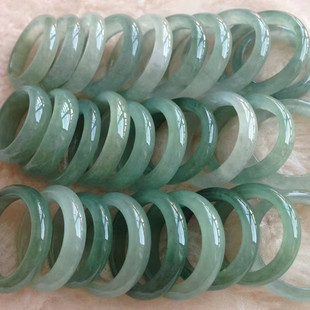 玉指环玉戒指戒圈细款 宽版 23号天然翡翠玉戒指翡翠玉指环男女款