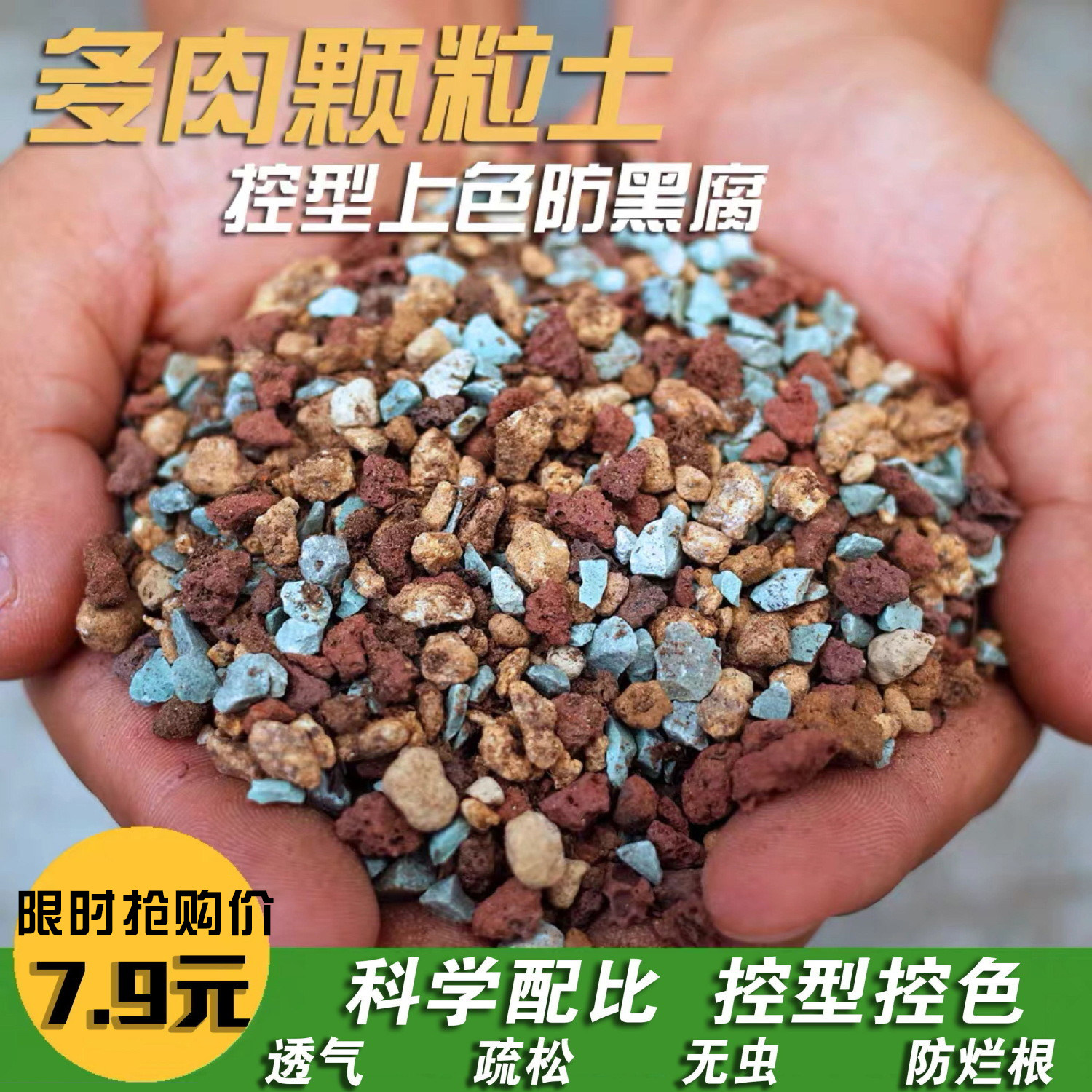 多肉植物专用颗粒营养土进口泥炭土配方肉肉土叶插土纯颗粒多肉土