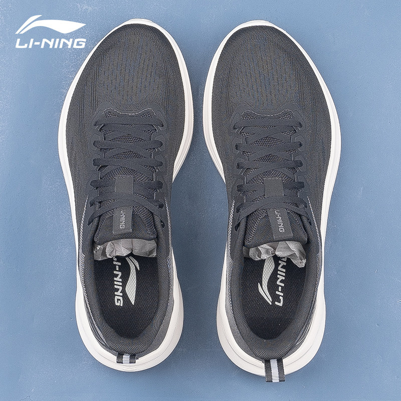 李宁男鞋跑步鞋新款轻风v3黑色跑鞋网面透气缓震正品休闲鞋运动鞋