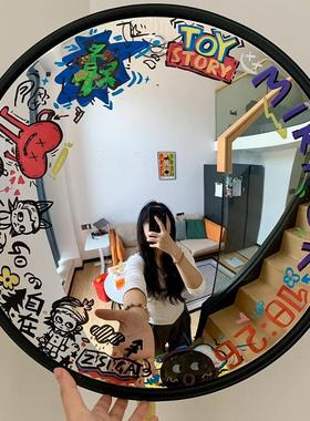 室内广角镜哈哈镜ins风装饰摆件