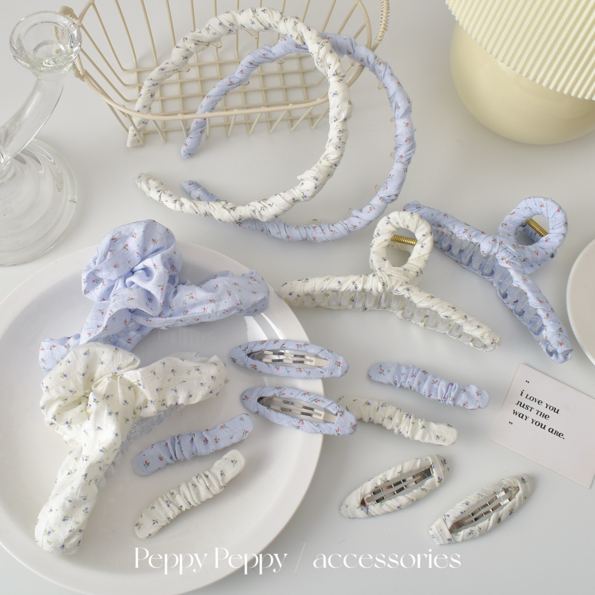 碎花发夹女夏季甜美抓夹发箍布艺