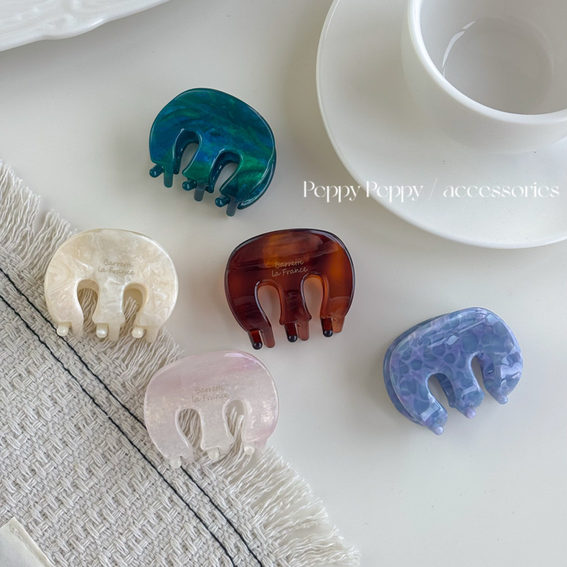 法式高级感气质醋酸发夹半扎抓夹