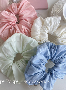 PeppyPeppy韩系新款彩色高质感大肠发圈大号女头绳头饰高马尾皮筋