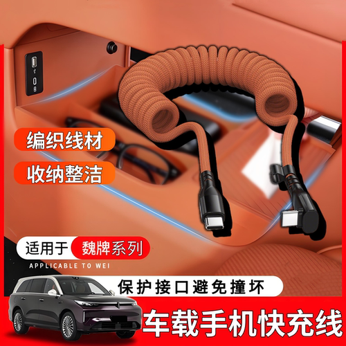 适用魏牌高山7/8/9v9x车载充电线