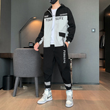 21新款春季机能工装夹克套装男开衫连帽帅气潮流搭配一套F197P80，男装卫衣，电商A086