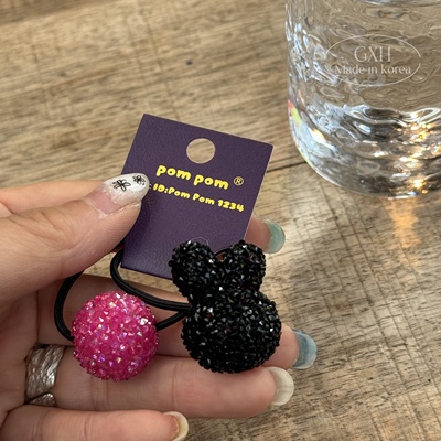 韩国pompom亮闪进口发饰