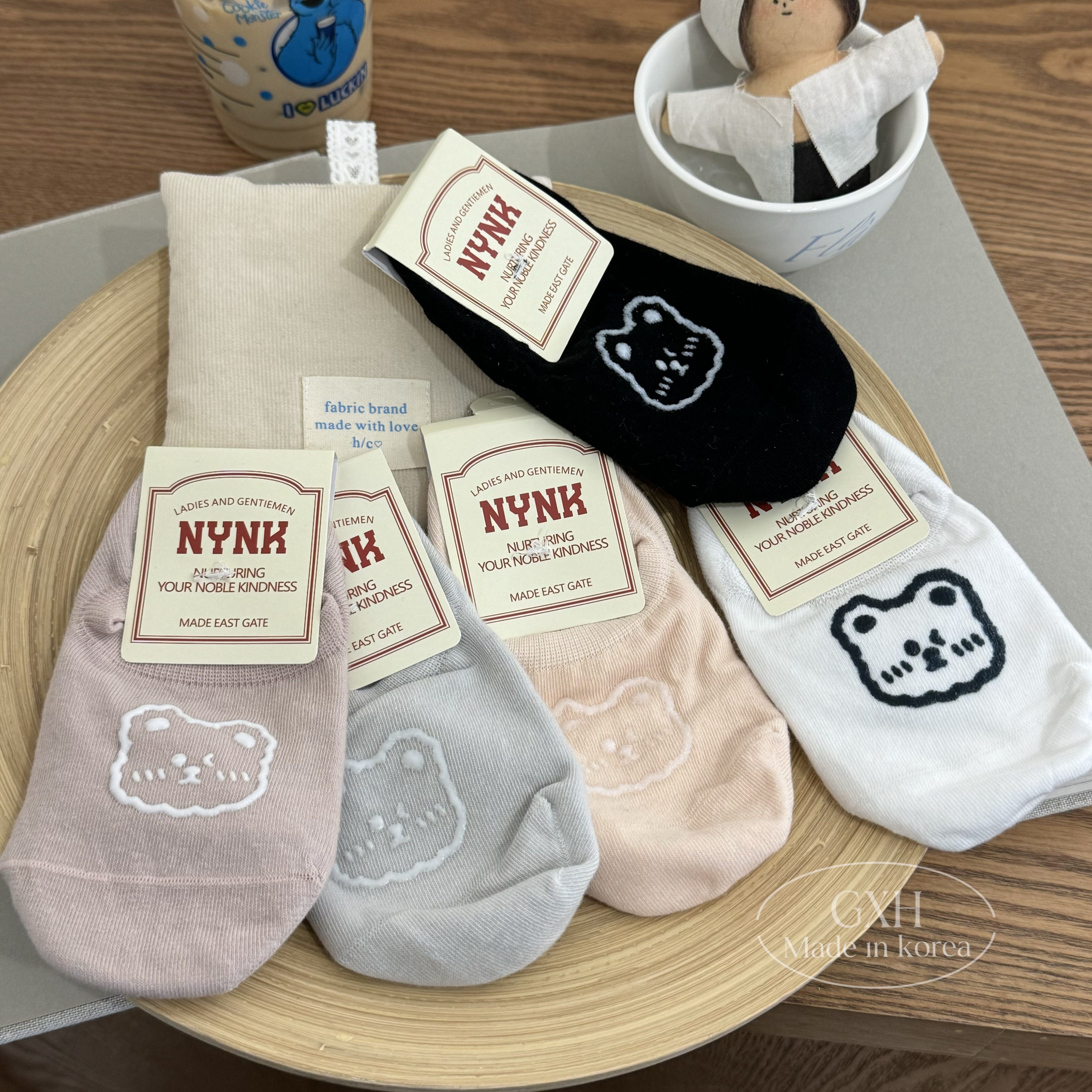 韩国进口NYNK女袜滴胶小熊马卡龙船袜吸汗透气袜子硅胶不掉跟短袜,女士内衣/男士内衣/家居服,船袜,淘宝优惠券,粉丝福利购,淘宝优惠卷