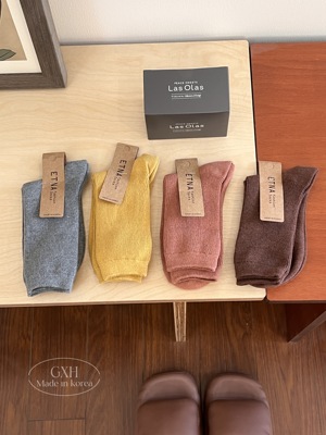 美拉德色系中筒袜秋冬袜子