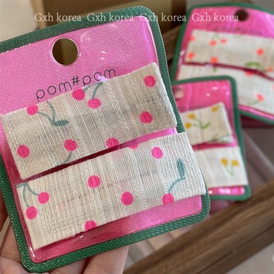 韩国进口~POM发饰布艺樱桃发夹