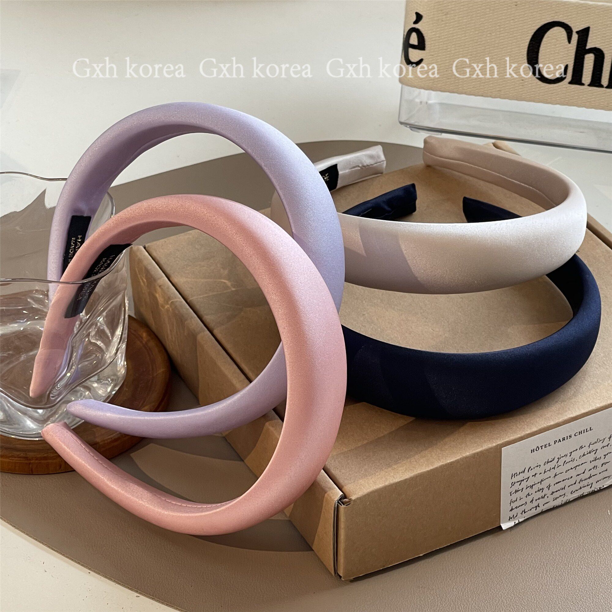 韩国进口高级感珠光缎面发箍增高颅顶神器宽边头箍不夹头发卡发饰